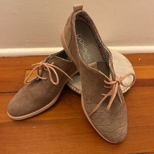 Dorking by Fluchos Arena Pink Suede Perforated Oxford Lace Up Shoes size 38